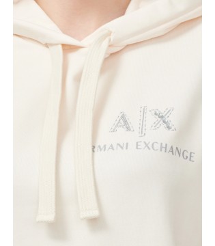 Худи с коротким рукавом молочный XW000161 Armani Exchange 3 - Respected-Person